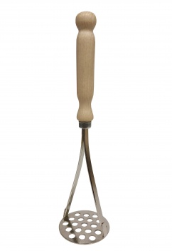 Картофелемялка металлическая с деревянной ручкой, 26х6,5 см